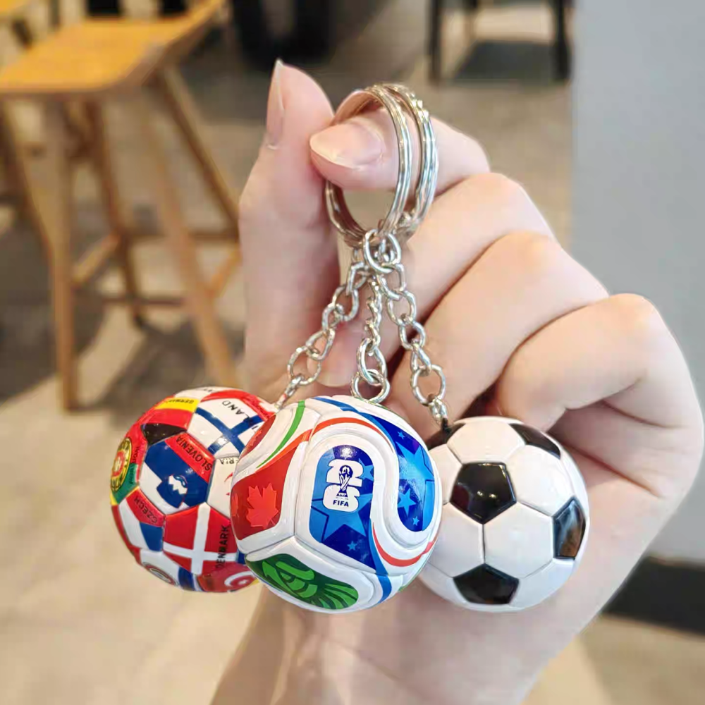 2026 International Football Trophy Style Keychain – Metal Souvenir Hanging Ornament