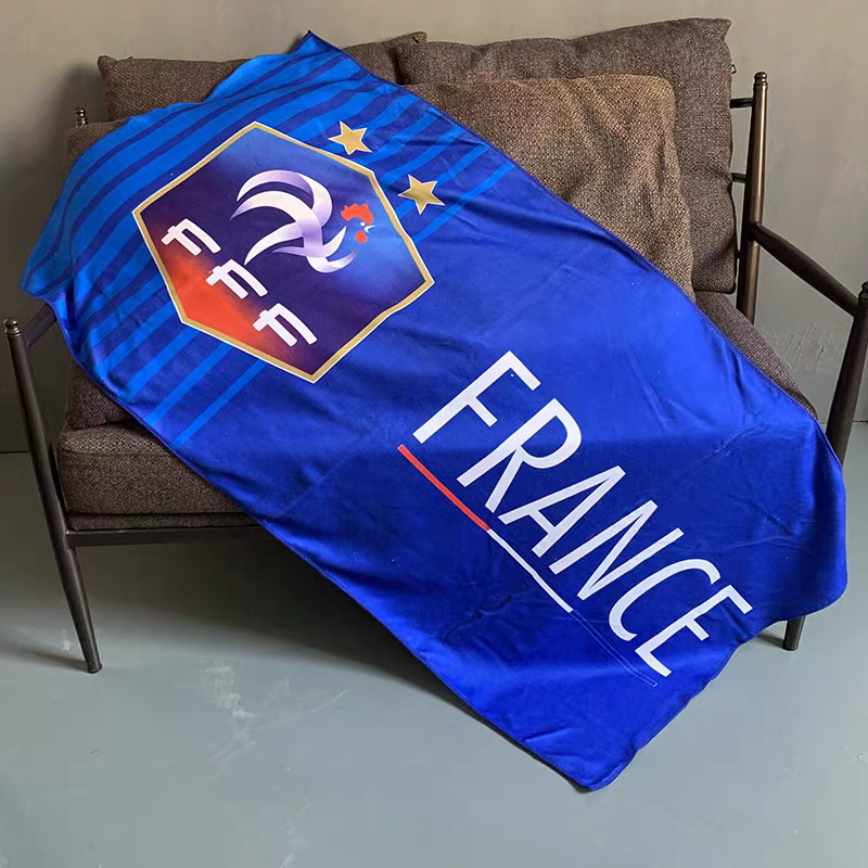 Football Club Style Large Bath Towel – Soft Absorbent Fan Beach Towel