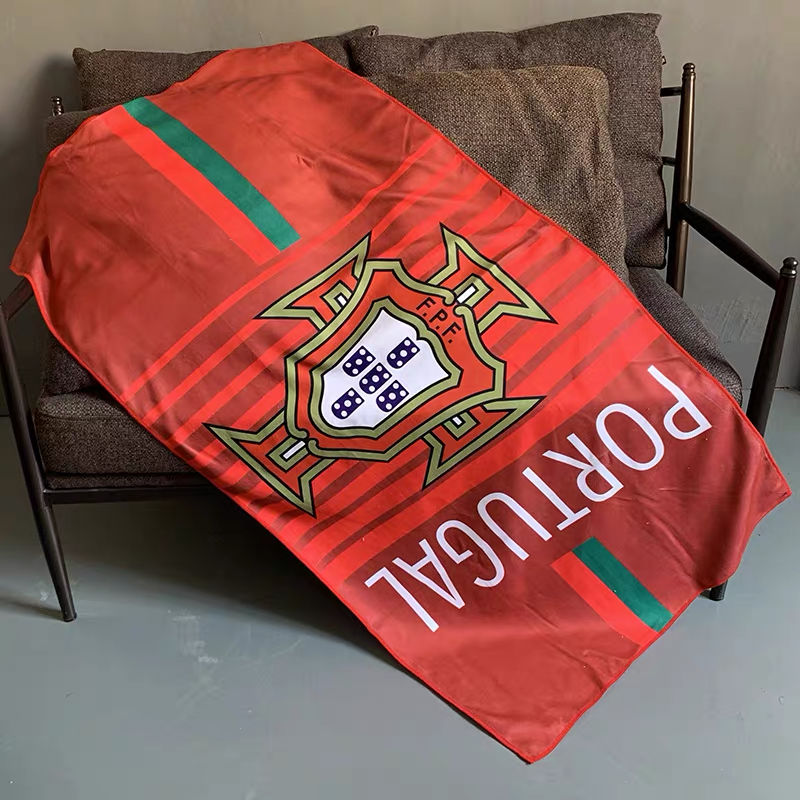 Football Club Style Large Bath Towel – Soft Absorbent Fan Beach Towel