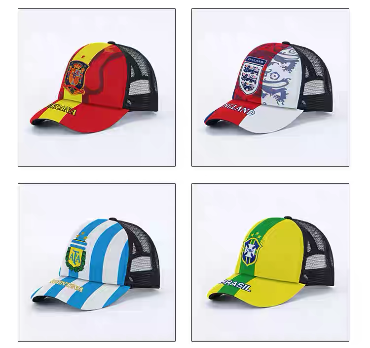 National Team Style Football Mesh Cap – Breathable Fan Baseball Hat