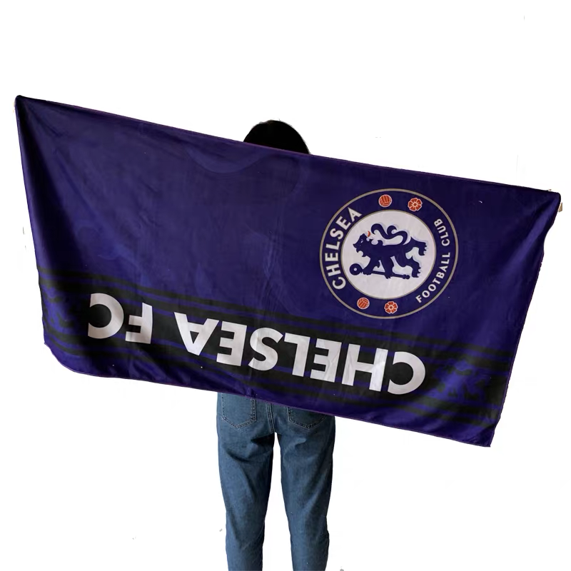 Football Club Style Large Bath Towel – Soft Absorbent Fan Beach Towel