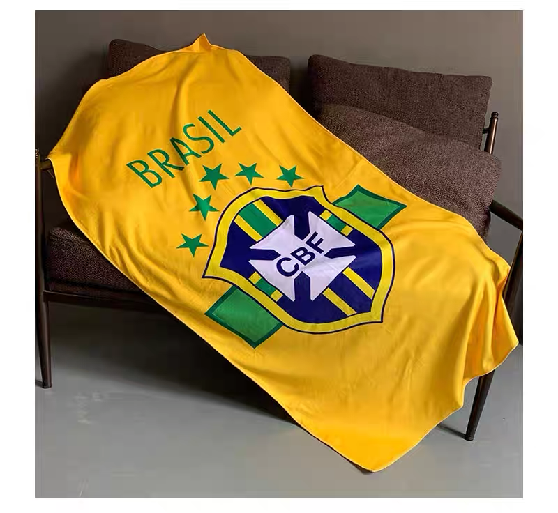 Football Club Style Large Bath Towel – Soft Absorbent Fan Beach Towel