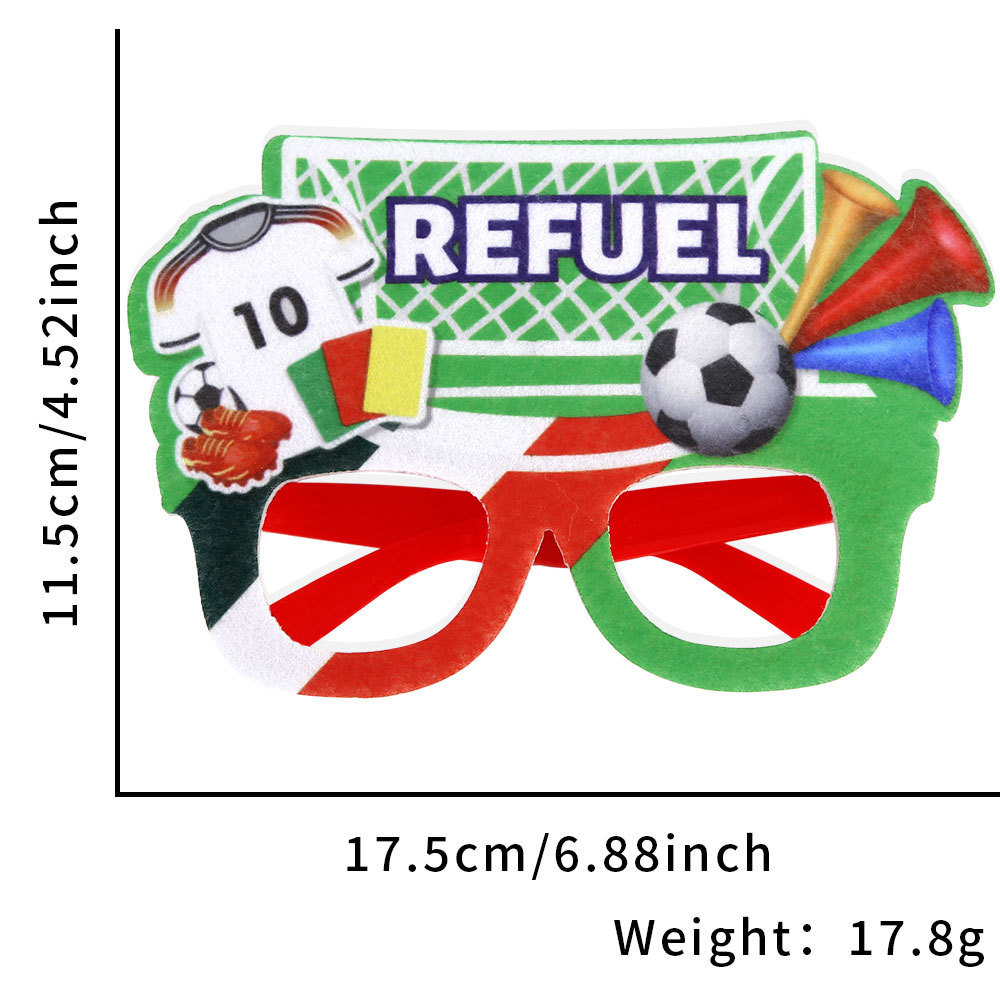 2026 Football Party Glasses – Soccer Theme Fan Decoration Props for Bar & Club Events