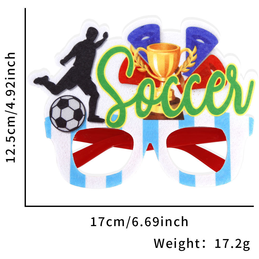 2026 Football Party Glasses – Soccer Theme Fan Decoration Props for Bar & Club Events