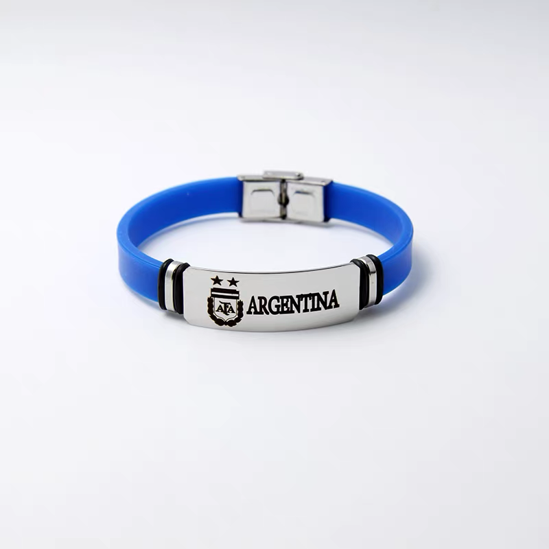 Football Fan Stainless Steel Wristband – Sports Supporter Bracelet