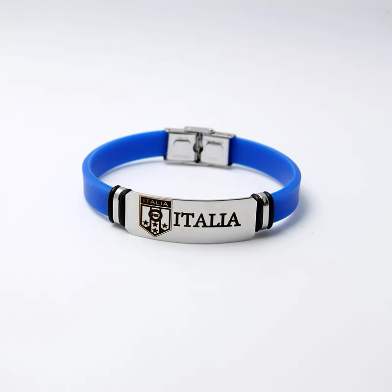 Football Fan Stainless Steel Wristband – Sports Supporter Bracelet