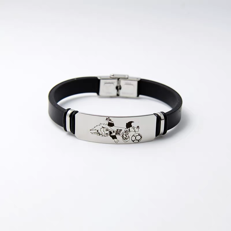 Football Fan Stainless Steel Wristband – Sports Supporter Bracelet