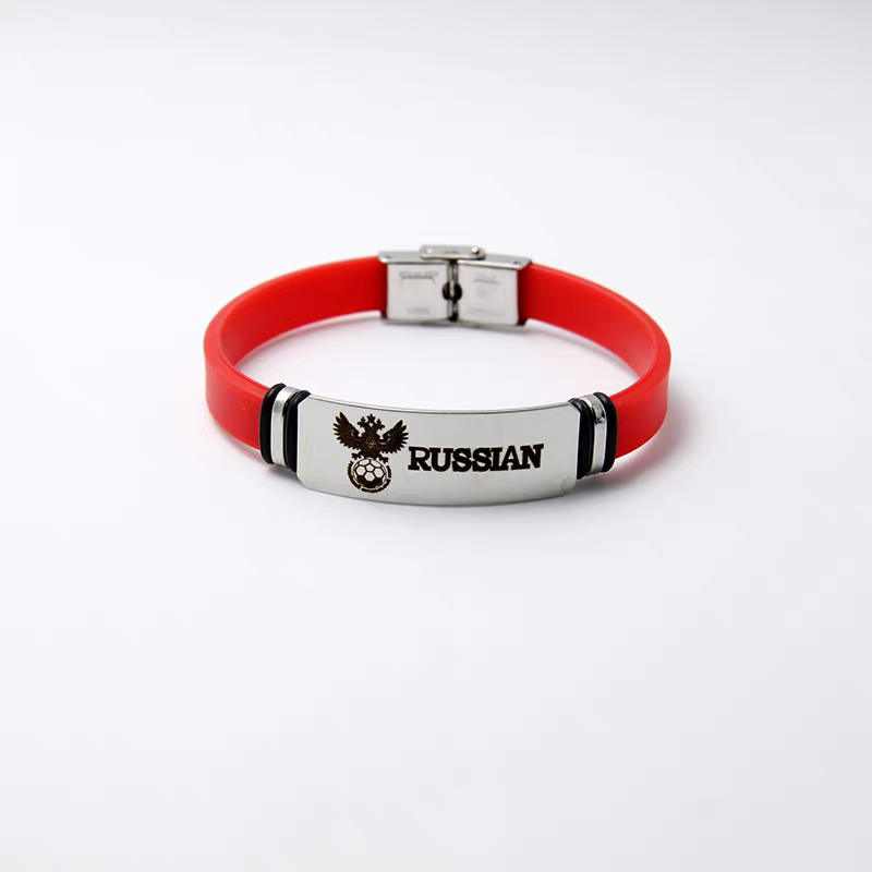Football Fan Stainless Steel Wristband – Sports Supporter Bracelet
