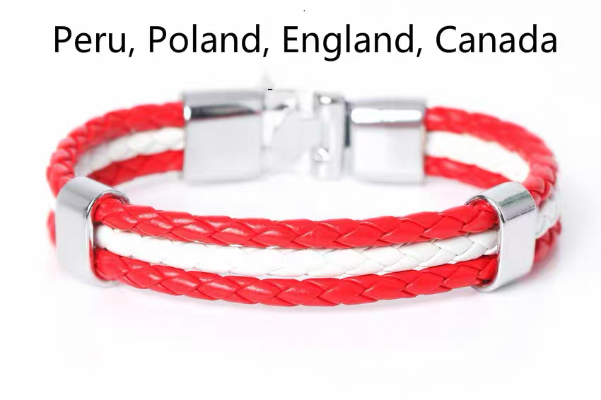 Football Fan Braided Wristband Bracelet – Sports Supporter Accessory