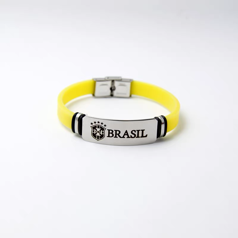 Football Fan Stainless Steel Wristband – Sports Supporter Bracelet