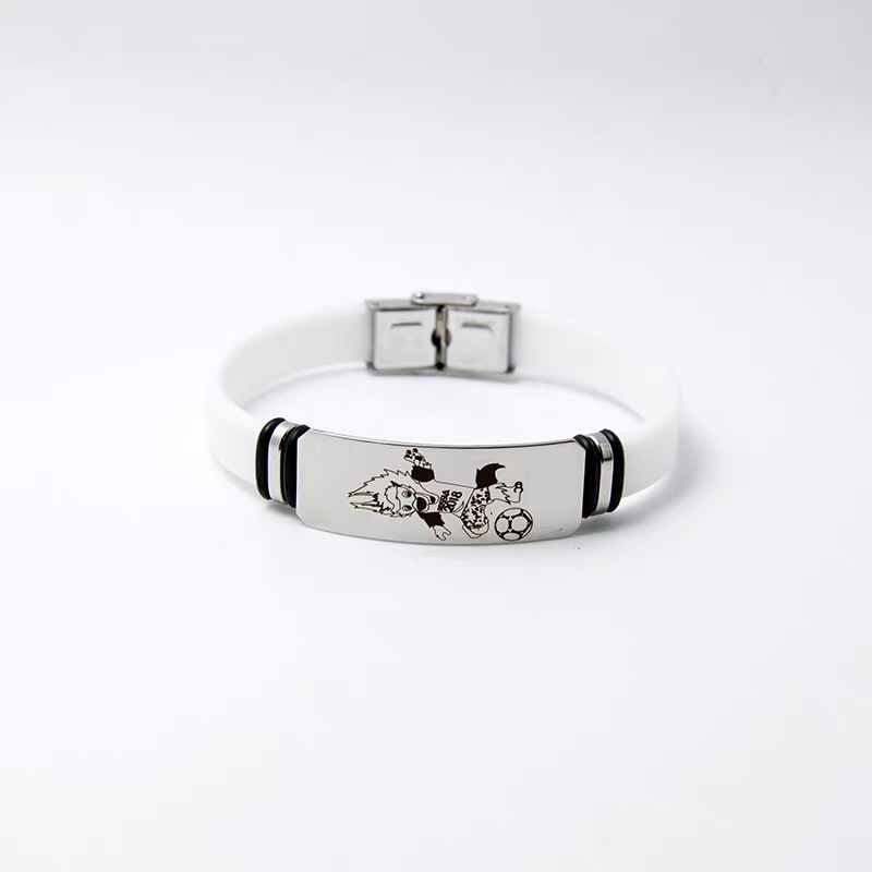 Football Fan Stainless Steel Wristband – Sports Supporter Bracelet