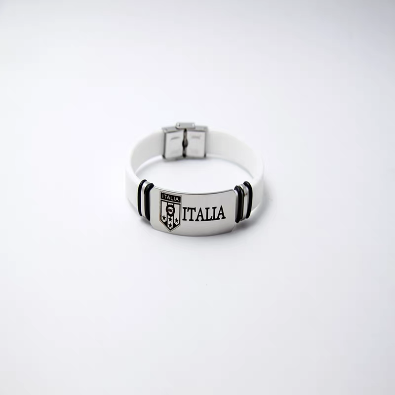Football Fan Stainless Steel Wristband – Sports Supporter Bracelet