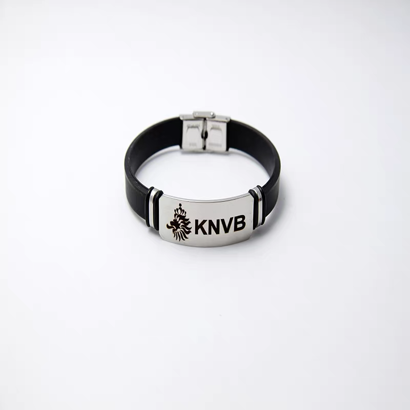 Football Fan Stainless Steel Wristband – Sports Supporter Bracelet