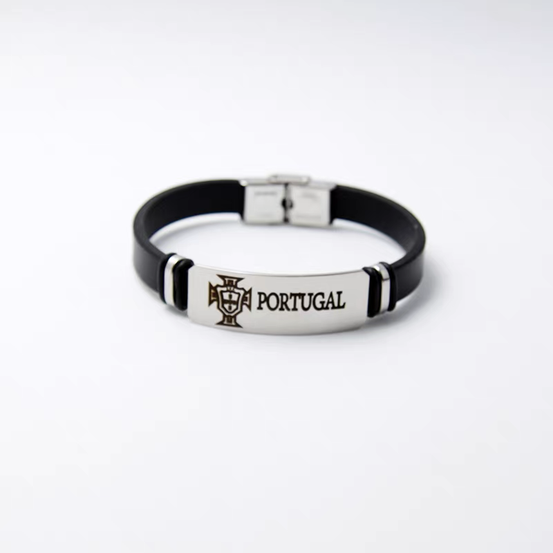 Football Fan Stainless Steel Wristband – Sports Supporter Bracelet
