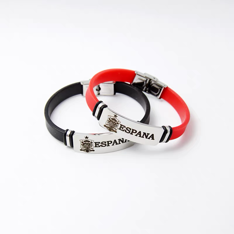 Football Fan Stainless Steel Wristband – Sports Supporter Bracelet