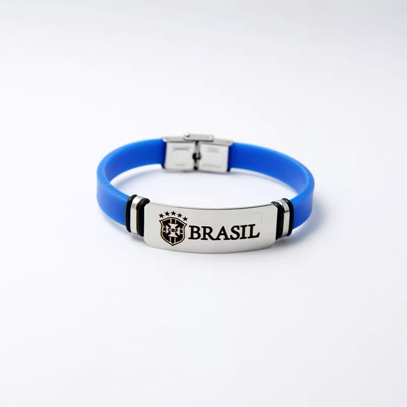 Football Fan Stainless Steel Wristband – Sports Supporter Bracelet