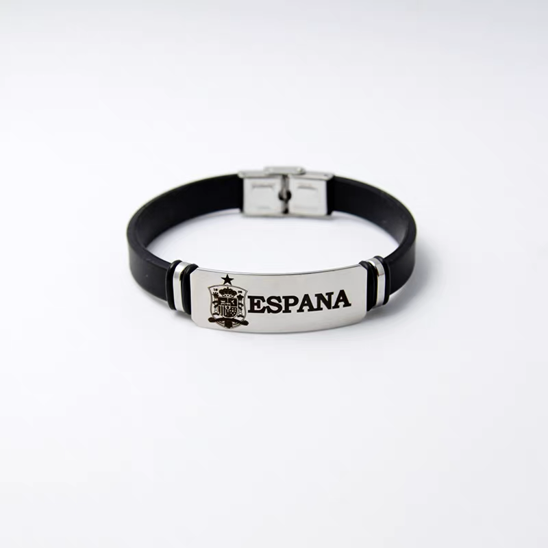 Football Fan Stainless Steel Wristband – Sports Supporter Bracelet