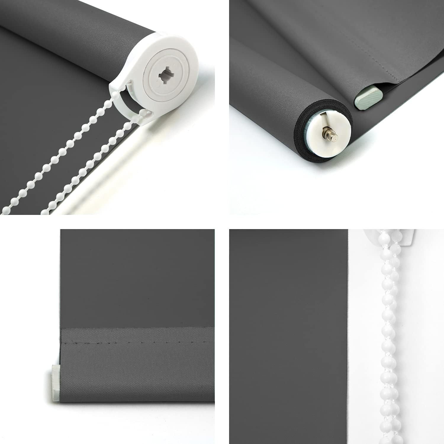 indoor Roller Blinds and Shades, Thermal Insulated Window Blinds Easy to Install Blackout Roller Blinds with Chain Cord for Living Room