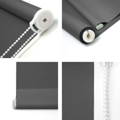 indoor Roller Blinds and Shades, Thermal Insulated Window Blinds Easy to Install Blackout Roller Blinds with Chain Cord for Living Room