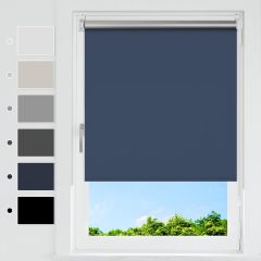 Blackout Roller Blind with Clamp Brackets, No Drilling Required, Indoor Thermal Roller Blinds for Windows and Doors, 150 cm, 160 cm, 170 cm, Sun Protection and Privacy