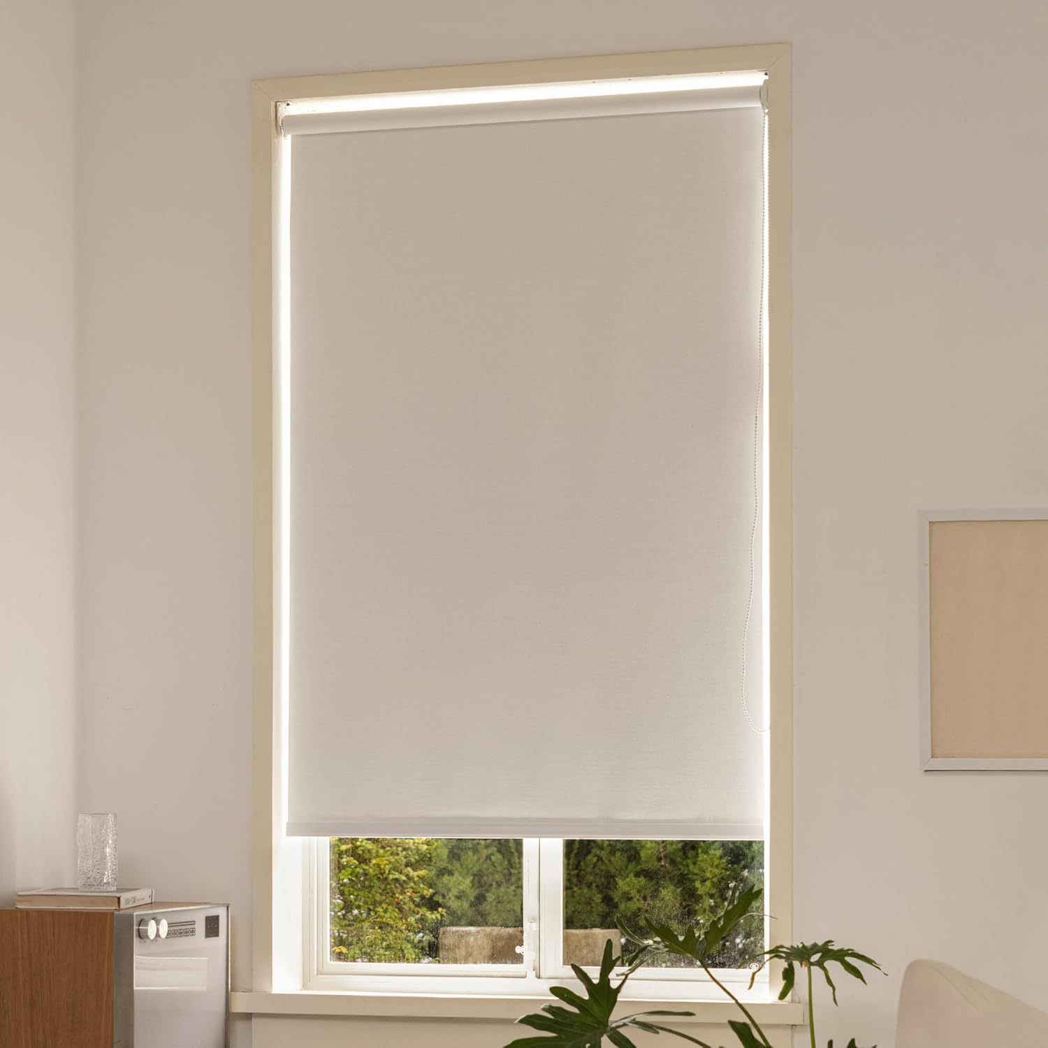 Window Roller Blinds and Shades, Thermal Insulated Window Blinds Easy to Install Blackout Roller Blinds with Chain Cord  for office home bedroom