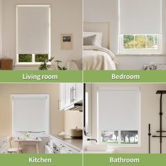 Manufacturer's Heavy-Duty Roller Blinds Blackout Window Shade for Indoor Use Plain Fabric Horizontal Built-in for Hotels
