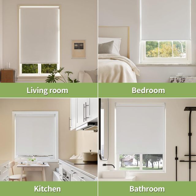 Manufacturer's Heavy-Duty Roller Blinds Blackout Window Shade for Indoor Use Plain Fabric Horizontal Built-in for Hotels