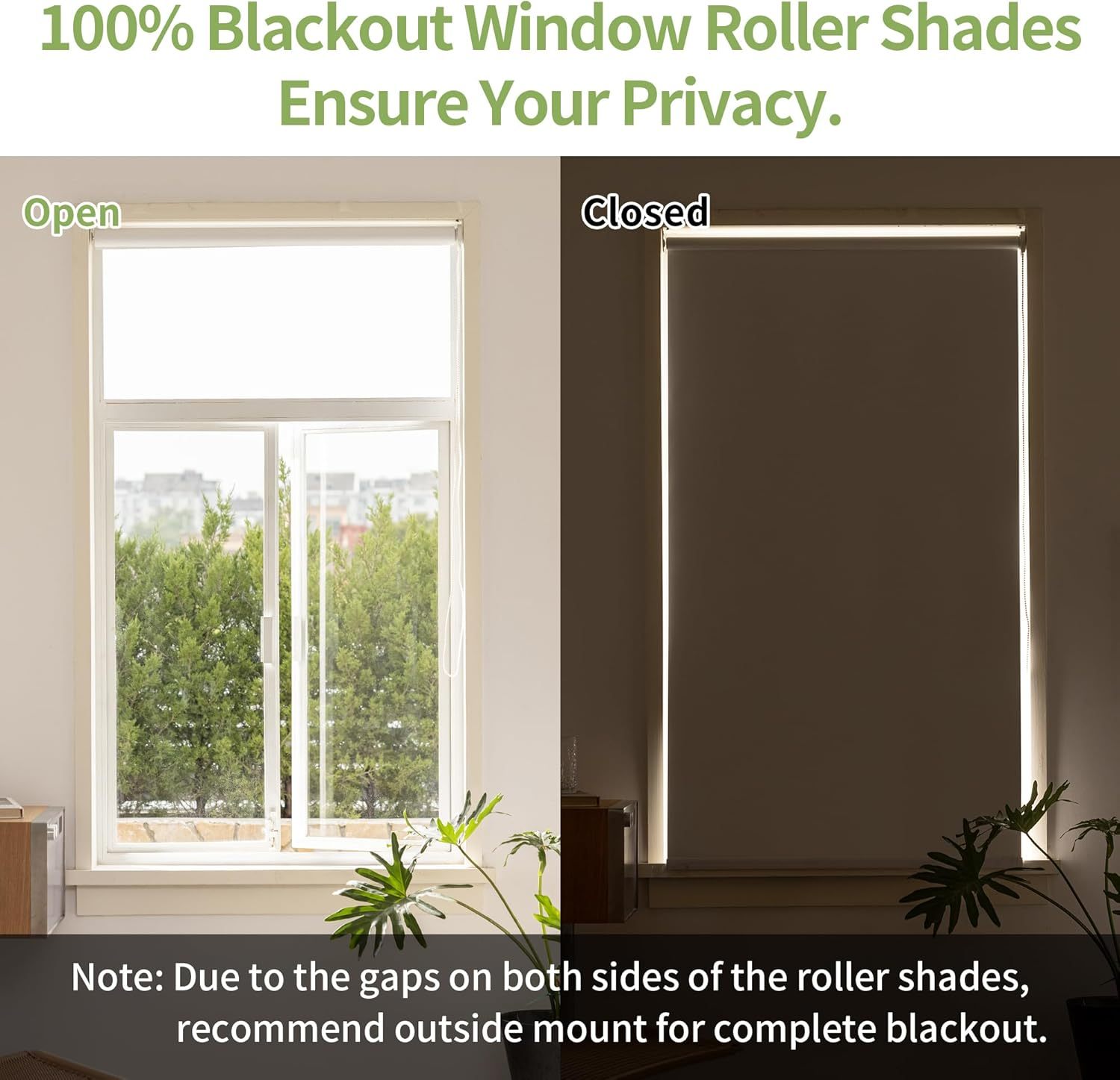 Manufacturer's Heavy-Duty Roller Blinds Blackout Window Shade for Indoor Use Plain Fabric Horizontal Built-in for Hotels