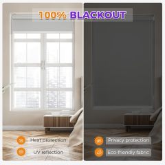 indoor Roller Blinds and Shades, Thermal Insulated Window Blinds Easy to Install Blackout Roller Blinds with Chain Cord for Living Room