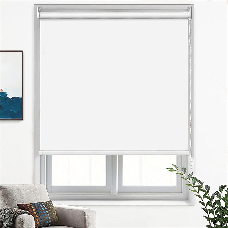 Manufacturer's Heavy-Duty Roller Blinds Blackout Window Shade for Indoor Use Plain Fabric Horizontal Built-in for Hotels