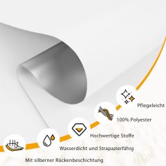 Blackout Roller Blind with Clamp Brackets, No Drilling Required, Indoor Thermal Roller Blinds for Windows and Doors, 150 cm, 160 cm, 170 cm, Sun Protection and Privacy