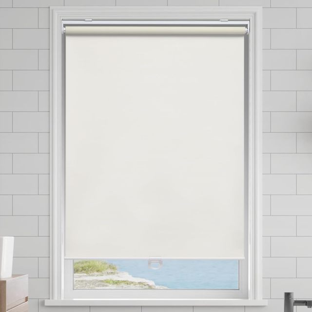 Factory Customized Free-Stop Cordless Window Shades Blackout Roller Blinds With Fabric-Covered Aluminum Valance