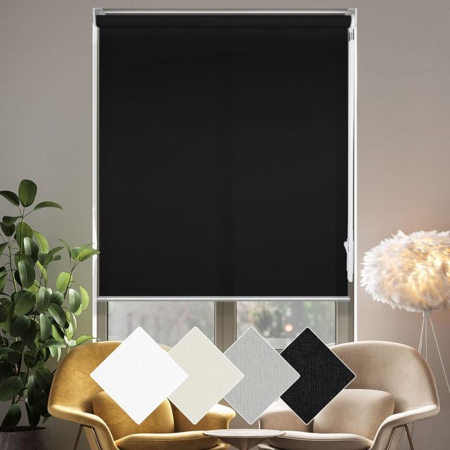 Solar Roller Shades Outdoor Custom For Windows Sliding Glass DoorsSunscreen Blinds Block UV Glare Heat Motorized Retractable