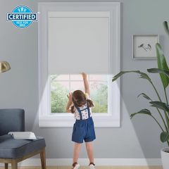 Free-Stop Cordless Roller Shades blackout Roller Blinds for Windows (Brown 23" W x 72" H) Natural Woven Fabric Thermal Insulation Privacy Roller Window Shades for Home, Office, Door