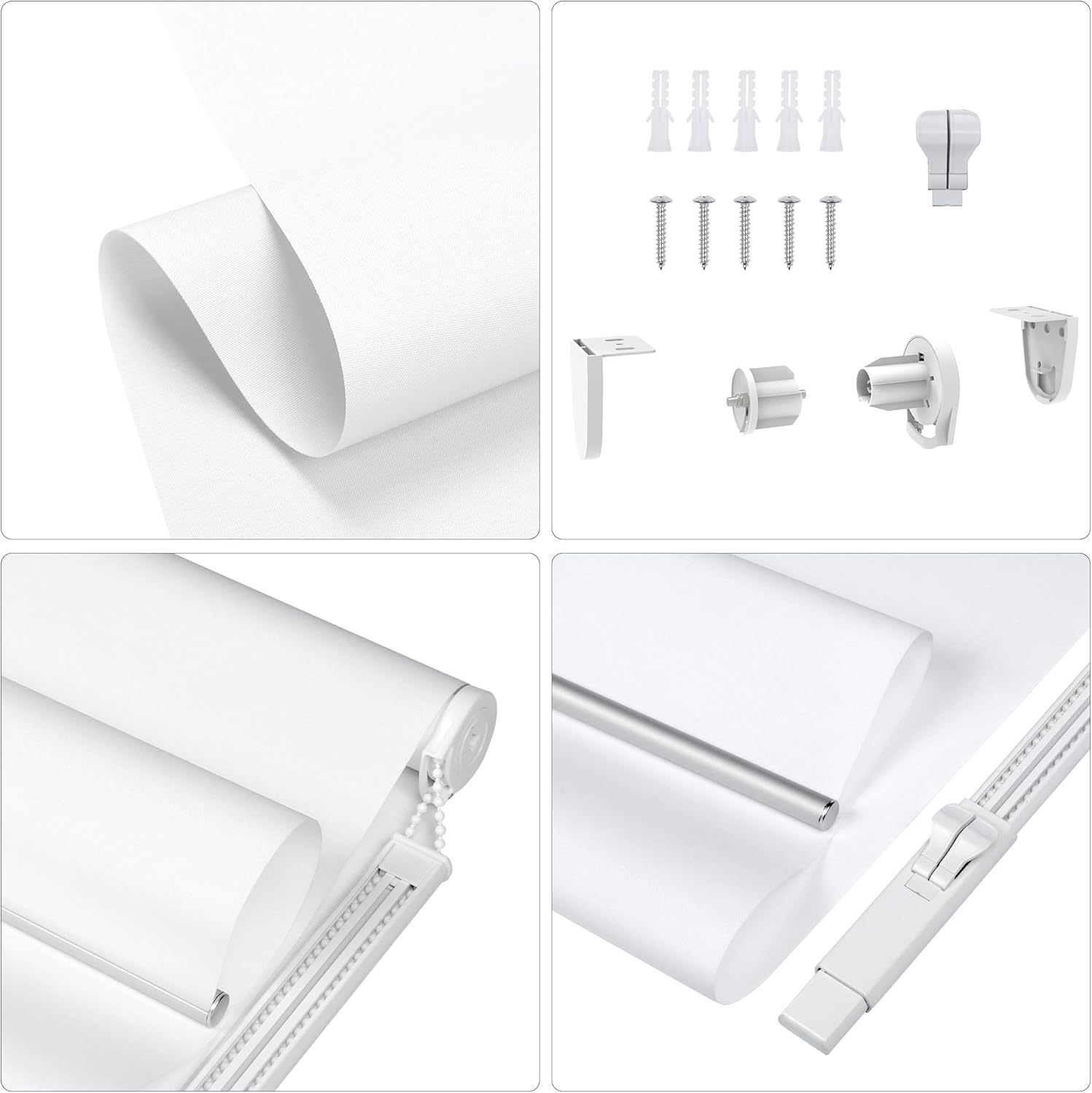 Solar Roller Shades Light Filtering Window Shades for Home 5% Openness View Through Glare Control UV Protection Roller Blinds for Windows Home Office