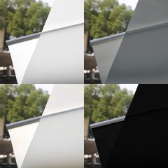 Solar Roller Shades Outdoor Custom For Windows Sliding Glass DoorsSunscreen Blinds Block UV Glare Heat Motorized Retractable