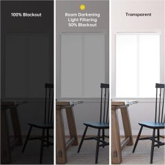 Solar Roller Shades Light Filtering Window Shades for Home 5% Openness View Through Glare Control UV Protection Roller Blinds for Windows Home Office