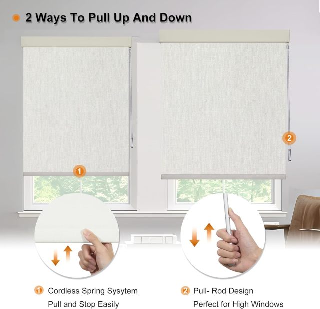rod control system roller shades