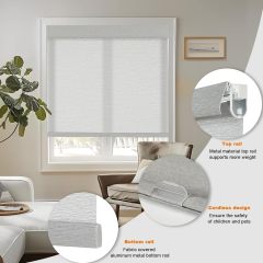 Thermal Insulated No Drill Cordless Window Blinds with Blackout