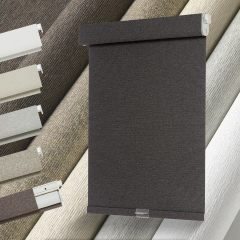100% black Roller Shades Free-Stop,Pull Down Room Darkening with Valance,Thermal Insulated Woven Fabric Window Door Blinds for Home