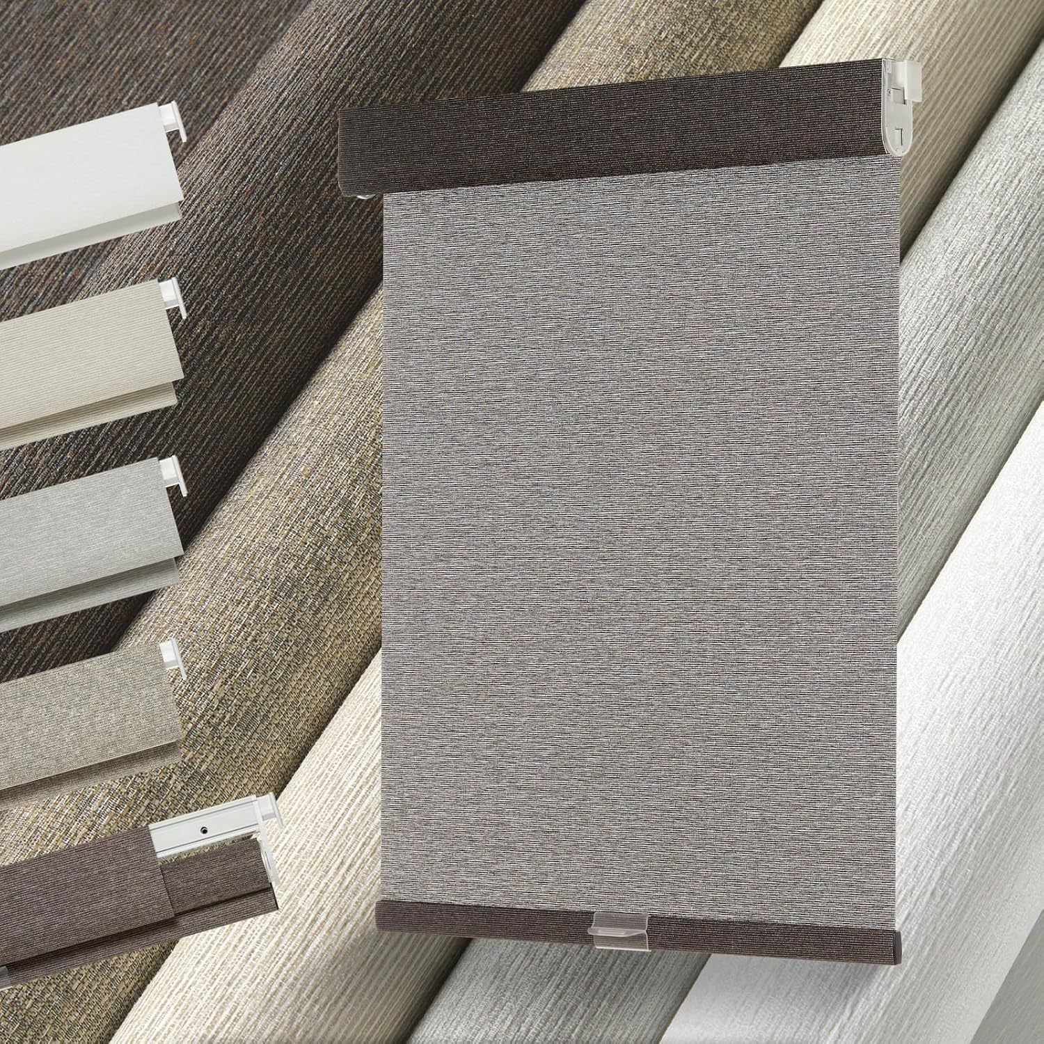 Thermal Insulated No Drill Cordless Window Blinds with Blackout