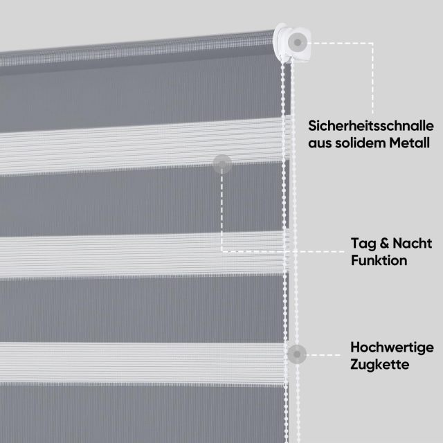 Mini zebra Roller Blind Day Night zebra Roller Blinds No Drilling Roller Shades Blinds