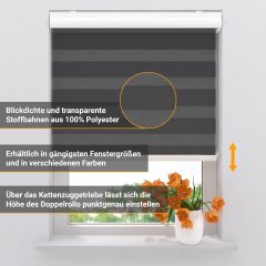 Cordless Zebra Blinds for Windows, Dual Layer Blackout for Day and Night, Easy to Install, Safe for Child and Pets, Perfect for Home, Office, hotel project apartment
