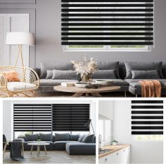 Factory Supply High Quality Zebra Blinds Manual Roller Window Blinds Bead Rope Daylight Fabric Home Use