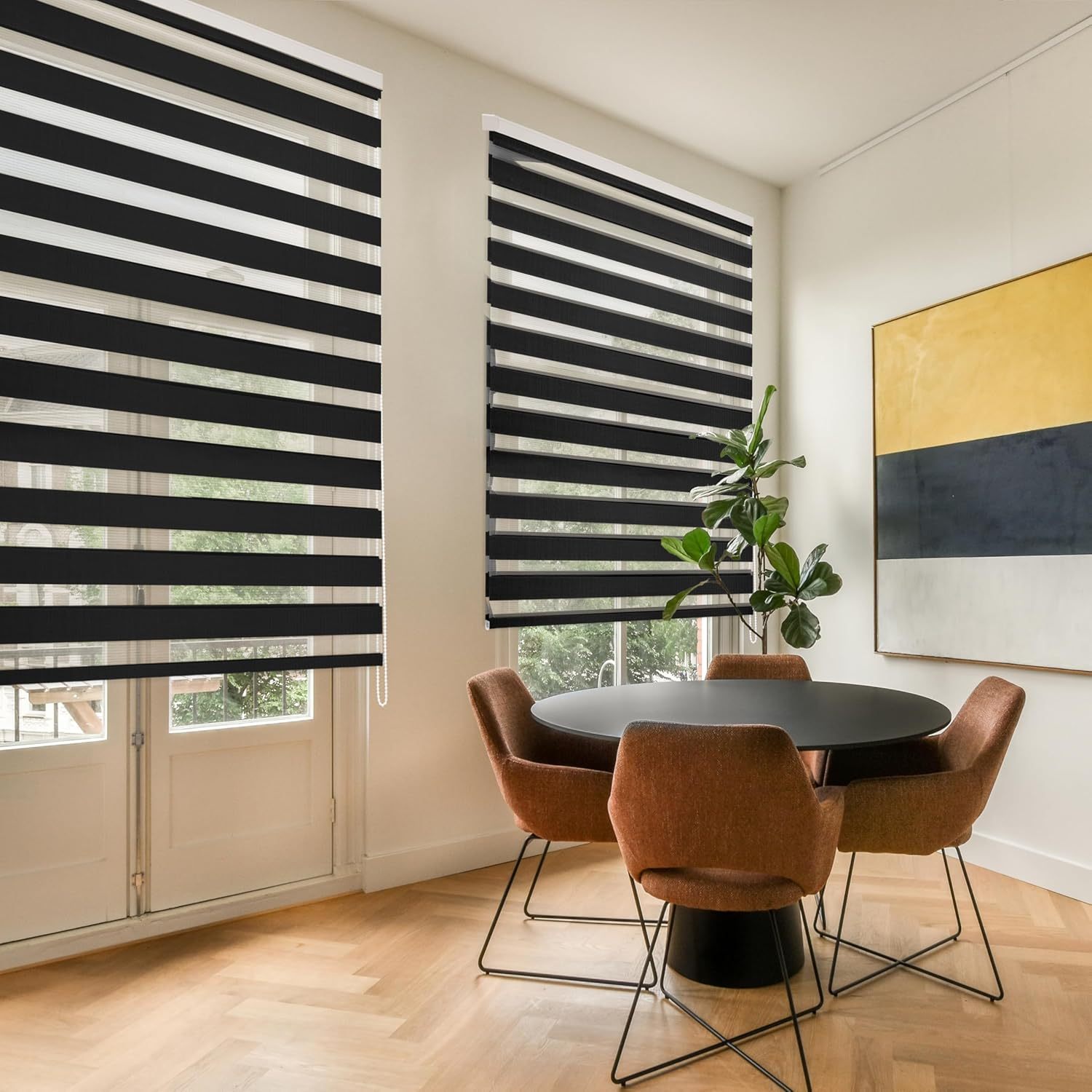Factory Supply High Quality Zebra Blinds Manual Roller Window Blinds Bead Rope Daylight Fabric Home Use