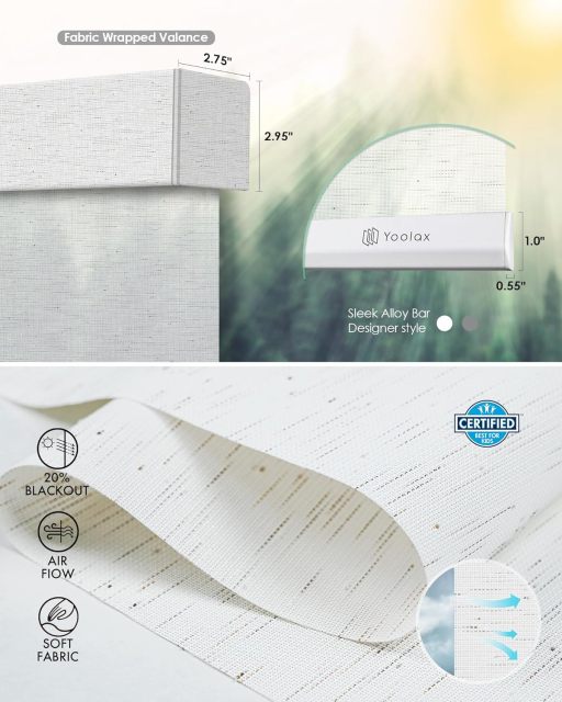 Electric Roller Shades Light Filtering Window Blinds with Remote Control for Bedroom Living Room