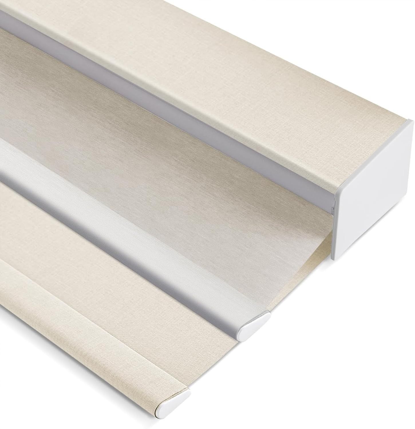 double layer roller shades daylight and blackout roller blinds with big aluminum square casttele