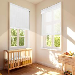 Day and Night Dual Layers Manual Safe Cordless Roller Blinds Shades with Valance Suitable for Home, Office, Hotel, Club, Restaurant