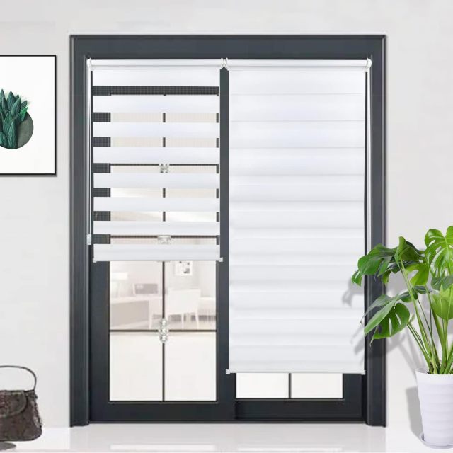 Europe Style Roll up Zebra Blins Modern Style Roll-Up Blackout Shades for Bathrooms Dining Rooms Kids Rooms French door