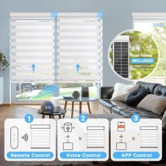 Customized Ready Made Window Curtain Blind Modern Blackout Electric Motro Zebra Blind Curtain Blinds Shades